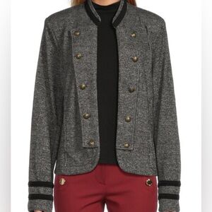 Tommy Hilfiger Military Knit Marbled Gray Jacket